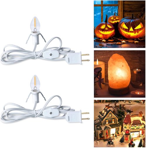 Brightown LED Accessory Cord - 6ft With On/Off Switch for Night Lights & Holiday Decor | 2 Pack