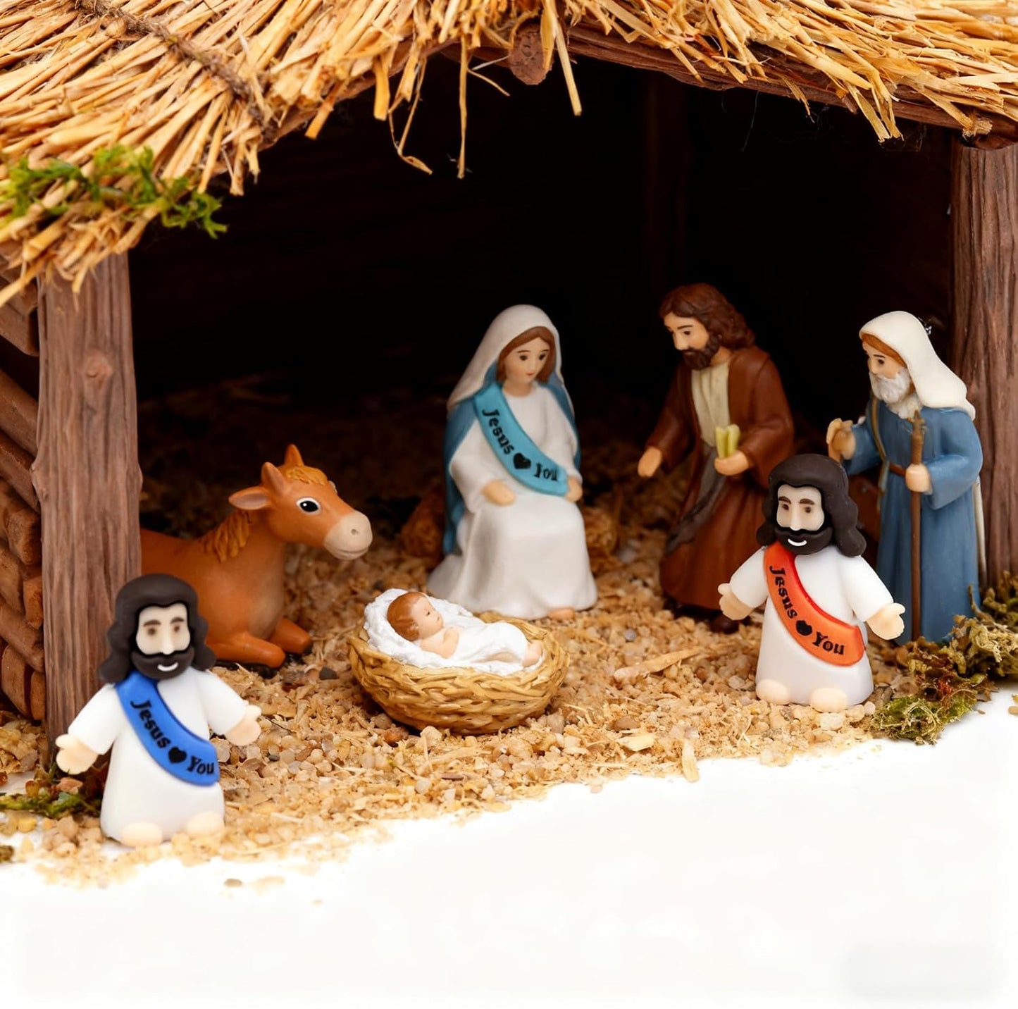 Owurha Mini Jesus Figurines - 300 Pcs Tiny Religious Figures for Sunday School & Baptism Gifts