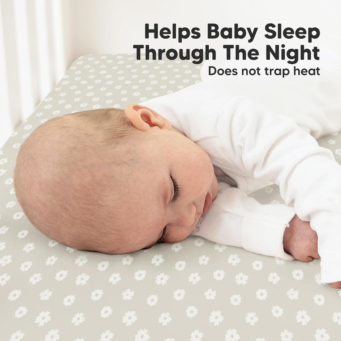 KeaBabies Organic Crib Sheets - 2-Pack Fitted Jersey Cotton for Boys & Girls | Soft & Breathable (Meadow, 52x28)