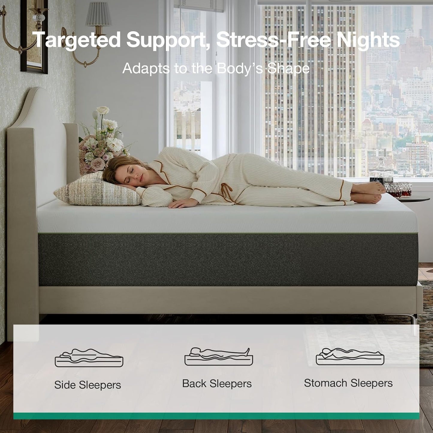 Novilla Bliss King Size Mattress - 14 Inch Gel Memory Foam for Cooling Comfort & Pressure Relief