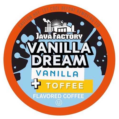 Java Factory Coffee Pods - Vanilla Flavored K-Cup Compatible Coffee | 80 Count Pack
