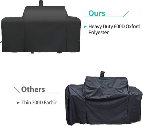 i COVER Grill Cover - Heavy Duty Waterproof Protection for Oklahoma Joe's Longhorn Combo | Outdoor BBQ Smoker Cover