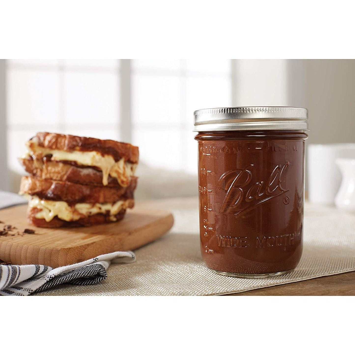Ball Wide Mouth Glass Mason Jars with Lids and Bands, Used for Canning, Pickling, Juice, Jam, Jelly, Pint Size 16 Ounce (Pack of 36)