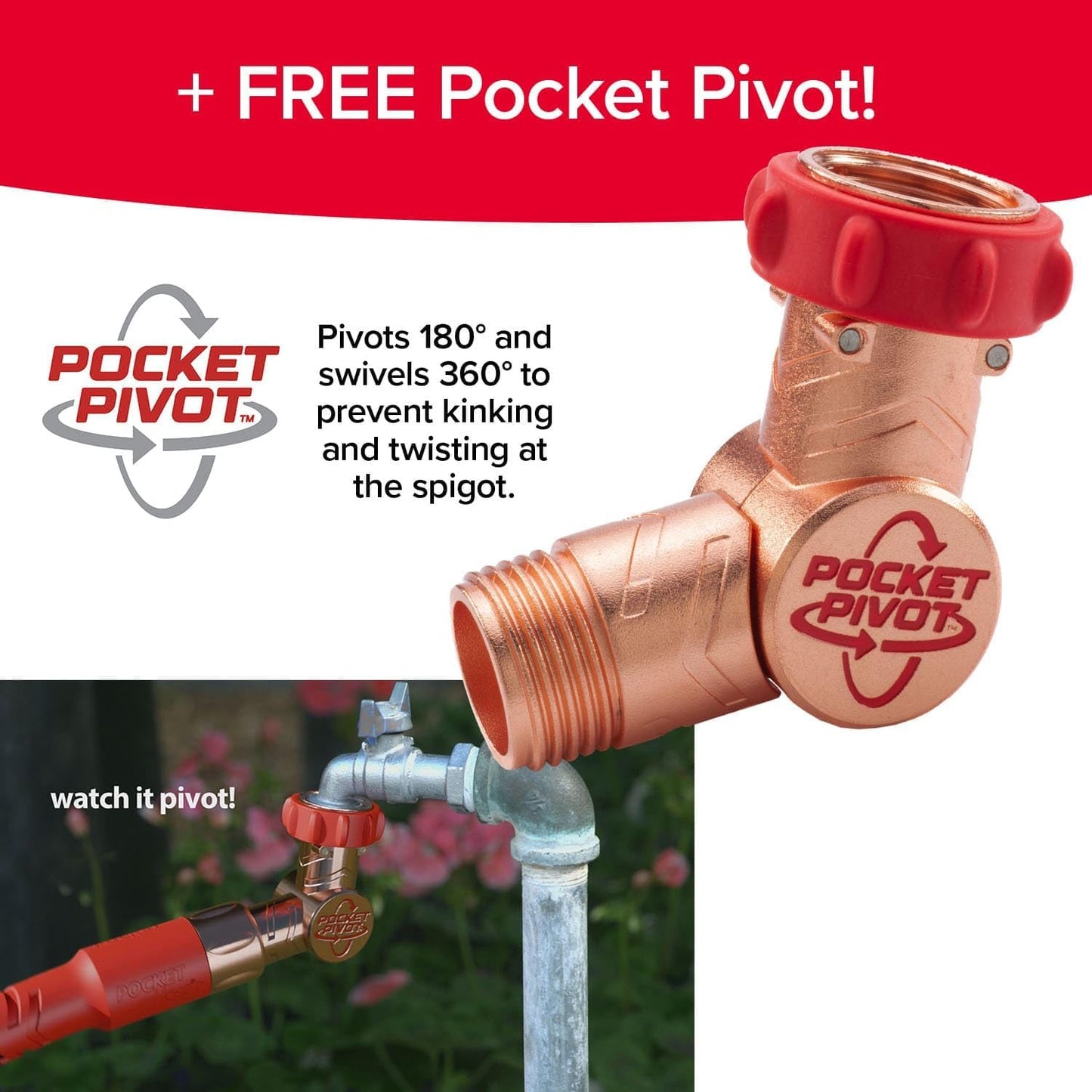 Pocket Hose | 75 FT Copper Head Expandable Garden Hose - Tangle-Free, 360° Swivel, Anti-Burst Design