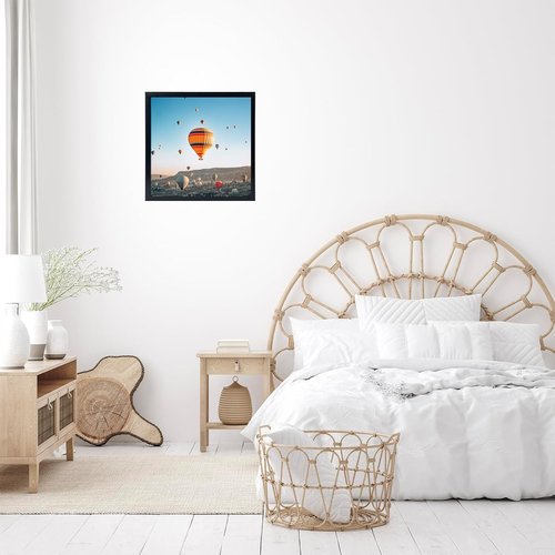 JCJMY 10x10 Black Picture Frame - Versatile Wall Mounting for Horizontal or Vertical Display | Shatter-Resistant Plexiglass
