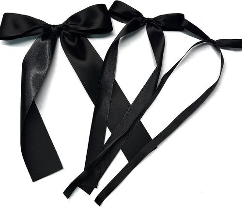 Black Bow Birthday Decorations - 45 Pcs DIY Ribbon Bow Wall Decor | 3 Sizes for Parties & Events