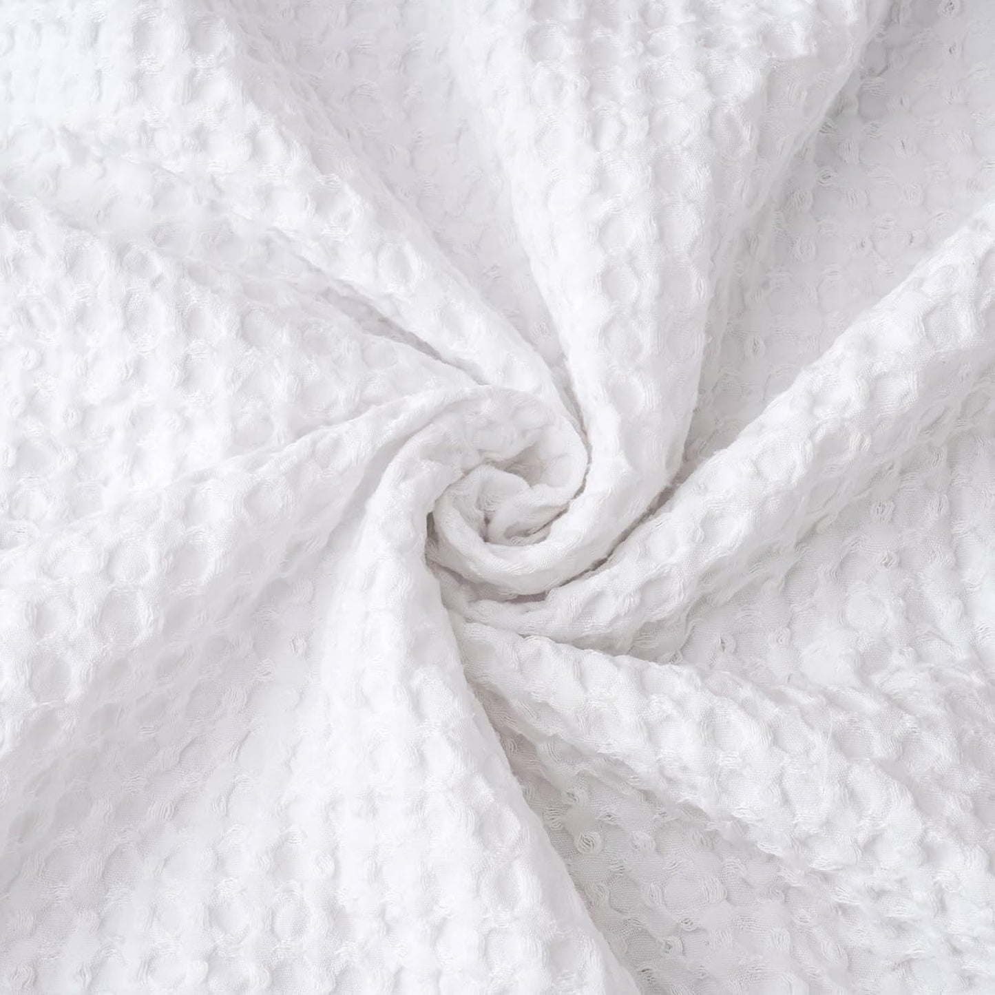 PHF Euro Shams Pillow Covers - Ultra Soft Waffle Weave, Breathable & Skin-Friendly, 26" x 26", White - 2 Pack