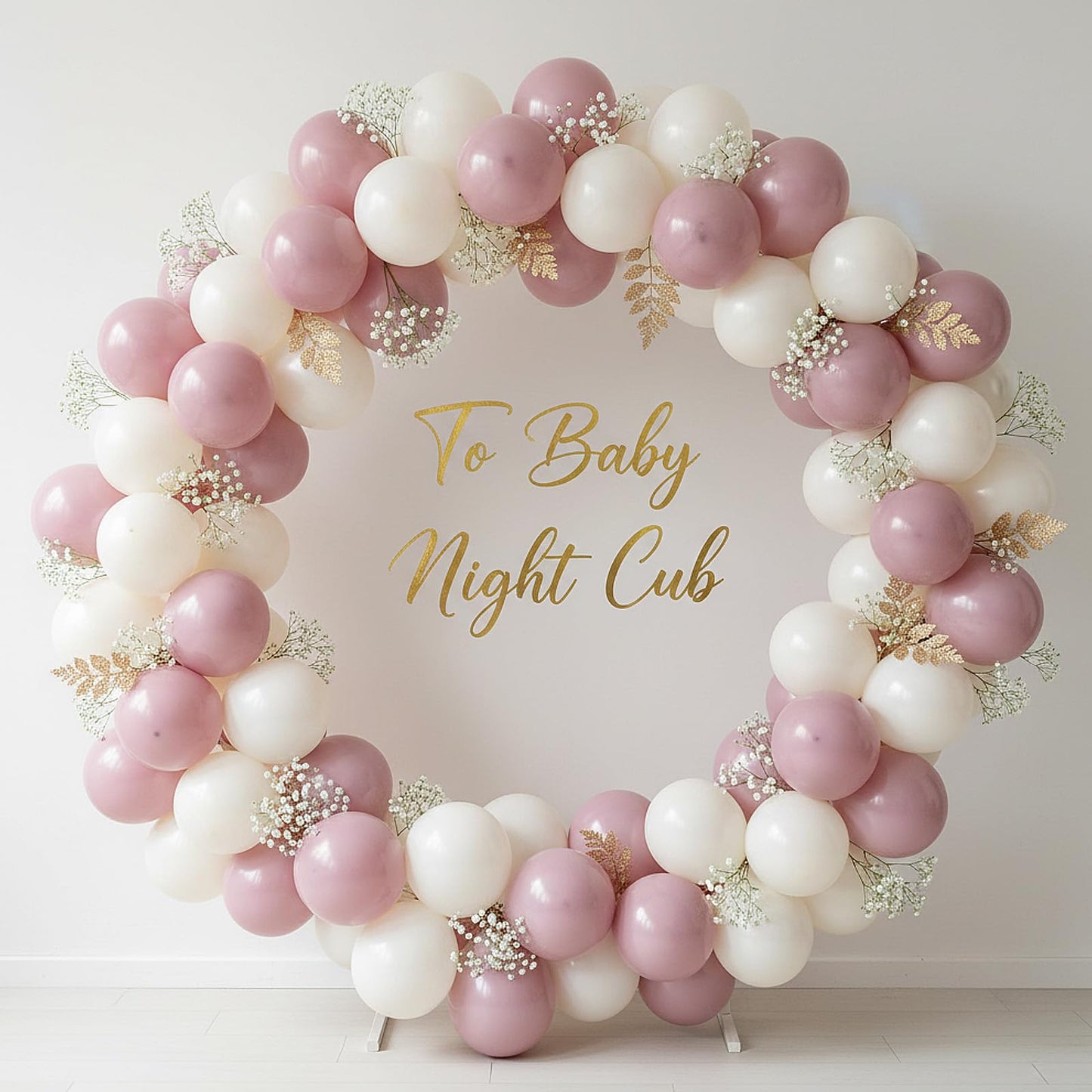 RUBFAC Dusty Pink Balloons 129pcs Different Sizes Pack of 18 12 10 5 Inch, Latex Boho Blush Pink Balloon Garland Arch Kit for Baby Shower Engagement Bachelorette Wedding Birthday Party Decorations