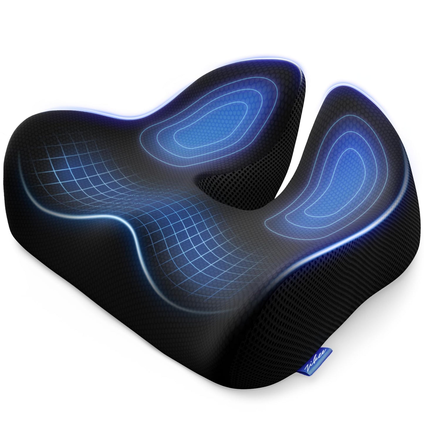 ZIKEE 6" Thickened Donut Pillow Seat Cushion, Ergonomic Hemorrhoid Pillow with Widened Cutout for Tailbone,Sciatica Pain Relief & Postpartum, Memory Foam Office Chair Cushion for Long Sitting at Home
