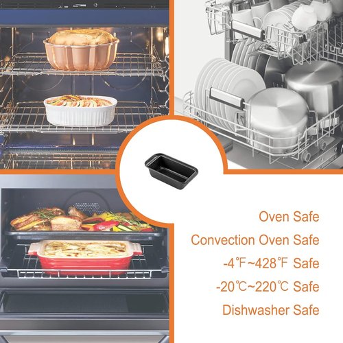 CHEFMADE Nonstick Bread Loaf Pan Set - Perfect for Meatloaf | Small 3.1" x 5.8" Size, Set of 2