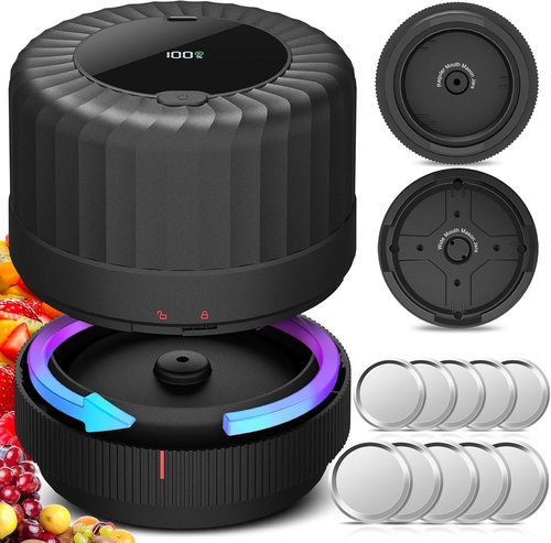 Electric Mason Jar Vacuum Sealer Kit by 2026 - Perfect for Wide & Regular Mouth Canning Jars