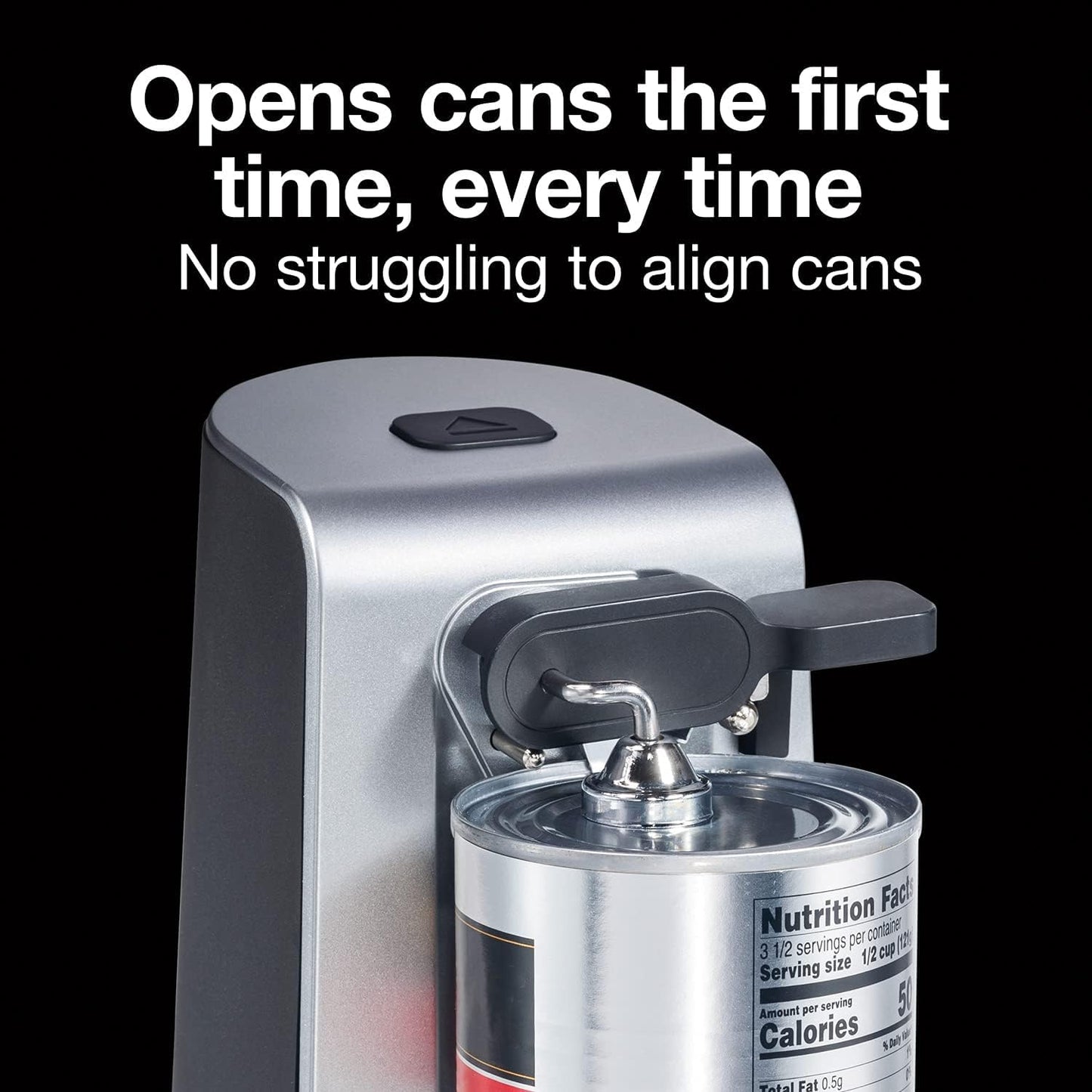 Proctor Silex Electric Can Opener - Automatic Stainless Steel Blade, Easy-Clean Lever, Extra Tall, Silver