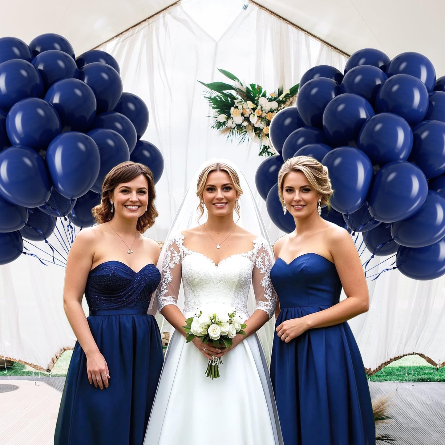 Navy Blue Balloons 12 inch, Navy Latex Balloons 50pcs Party Balloon for Graduation Wedding Birthday Party Decorations