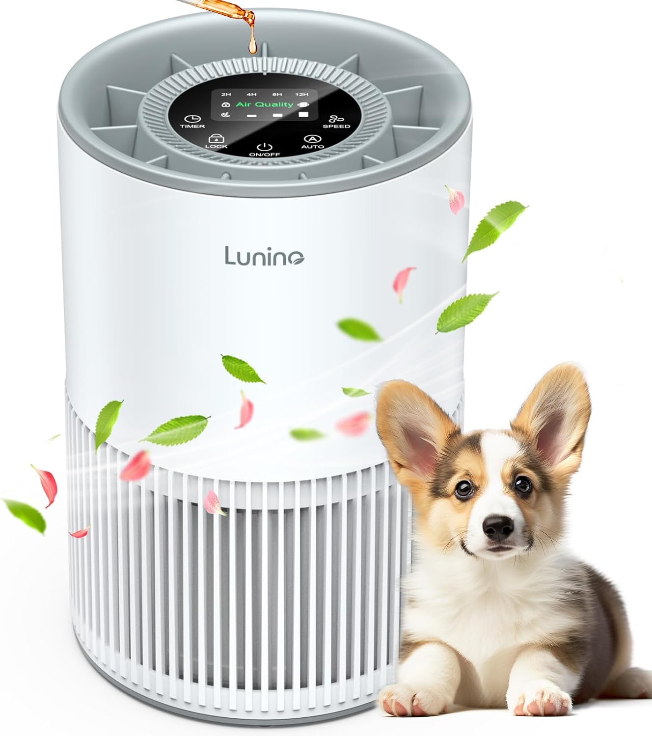 LUNINO H13 True HEPA Air Purifier - Large Room Coverage Up to 1200ft² | Fragrance Function & Sleep Mode