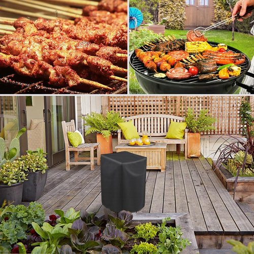 iCOVER 30-Inch Electric Smoker Cover - Waterproof Protection for Masterbuilt, Charbroil & Dyna Glo | 18.5" L x 17.5" W x 33" H