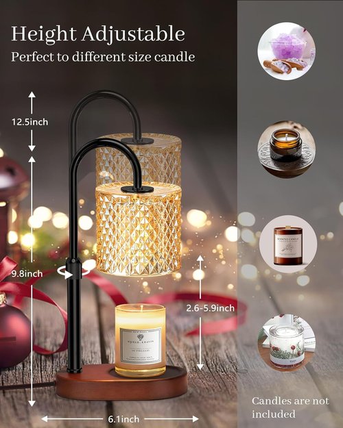 Engpure Candle Warmer Lamp - Adjustable Height & Timer | Perfect Gift for Women, Home Decor