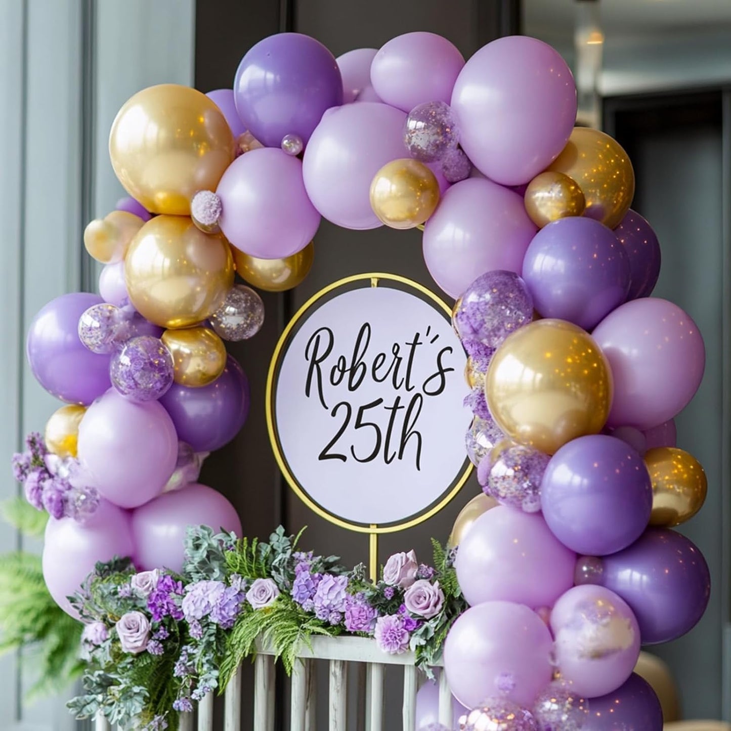 RUBFAC Lavender Purple Balloons - 105pcs in Various Sizes for Garland & Arch | Perfect for Birthday & Baby Shower Decor