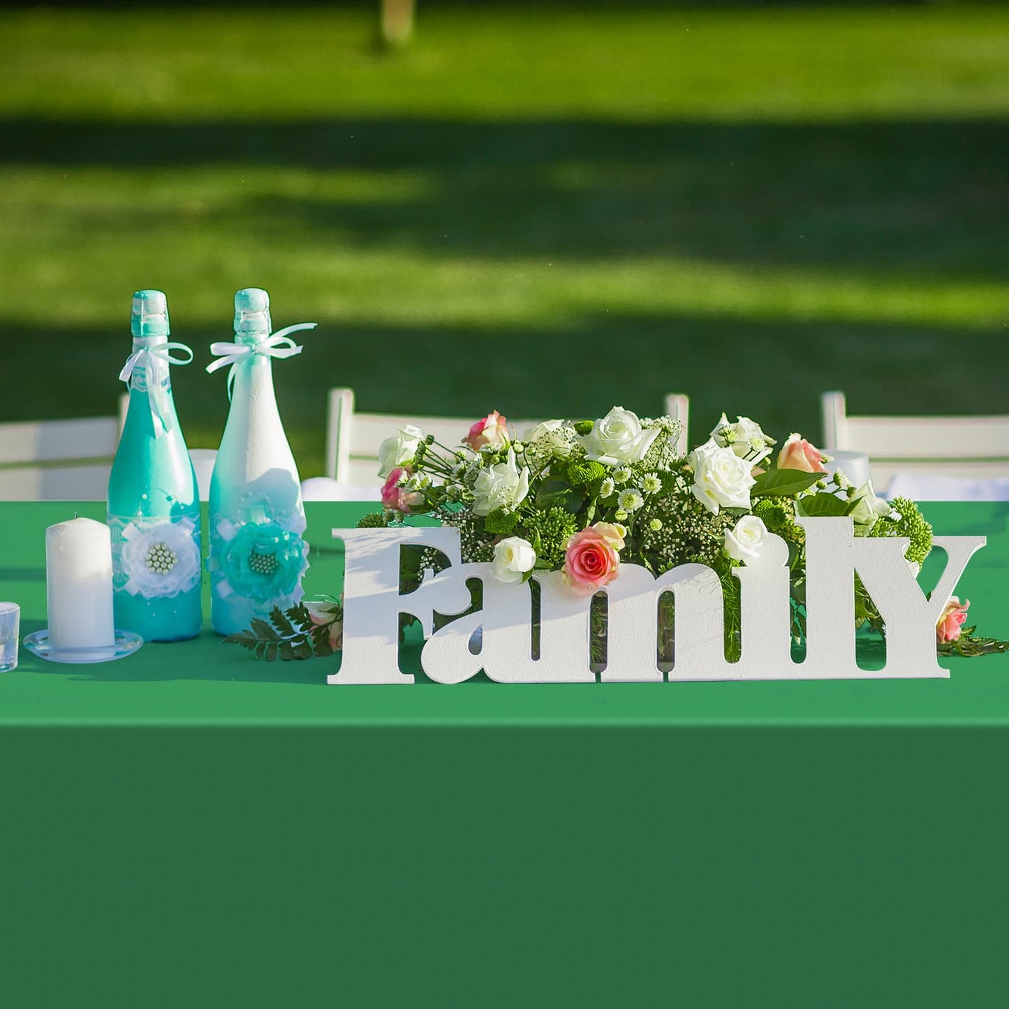YIDAKO 6Pcs Green Tablecloths for Rectangle Tables,Disposable Plastic Table Cloth,Waterproof Green Table Cover for Graduation Birthdays Weddings Anniversary Party Decorations,54 x 108 Inch