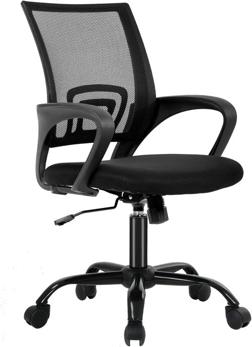 BestOffice Ergonomic Office Chair - Adjustable Mesh Desk Chair with Lumbar Support | Black
