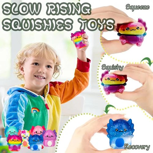 24 Pack Prefilled Easter Eggs with Slow Squishy Toys Axolotl Toy Easter Eggs Filled for Kids Boys Girls Easter Basket Stuffers Party Favors Easter Egg Fillers Hunt