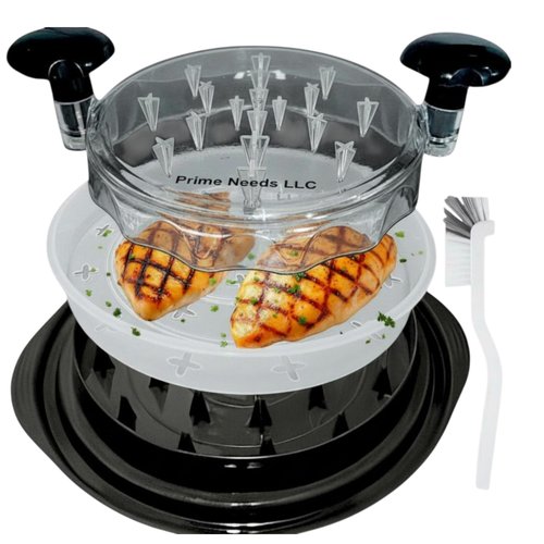 Chicken Shredder Large Meat Grinder Chicken Breast Shredder Heavy Duty Meat Shredder Tool Twist With Tray&Brush Hot Meat Shredder, Meat & Poultry Tools BPA-Free, Dishwasher Safe, Strong Non-Slip Base.