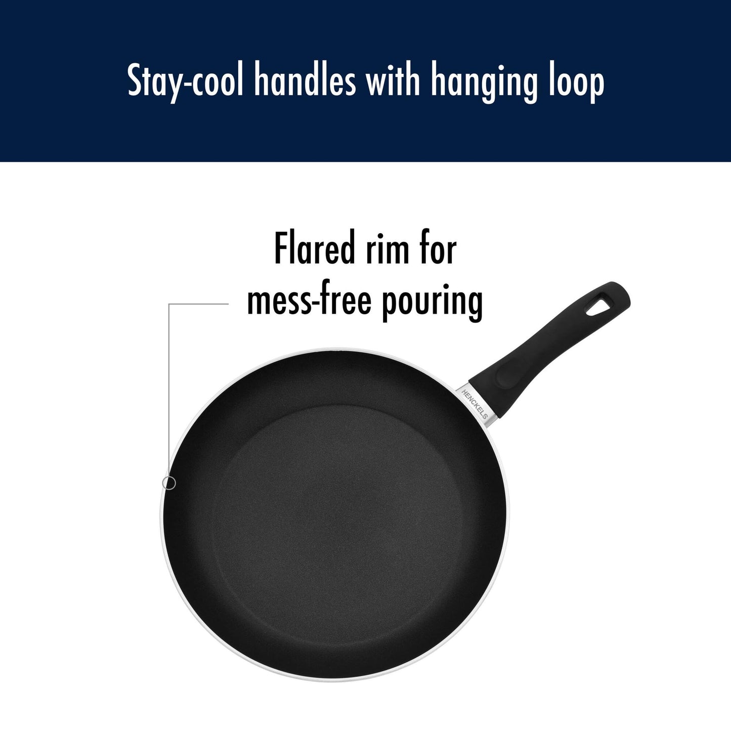 Henckels Everlift 12-inch Nonstick Frying Pan, Made in Italy, durable 3-layer coating, lightweight aluminum from recycled materials, Oven safe to 400°F, Dishwasher safe