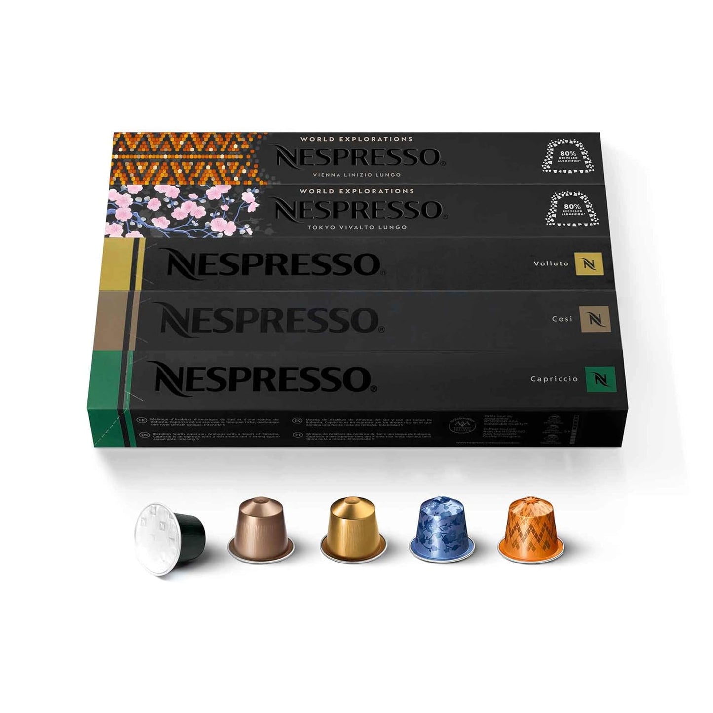 Nespresso Capsules - Mild Roast Coffee Pods Variety Pack | 50 Count Original Line