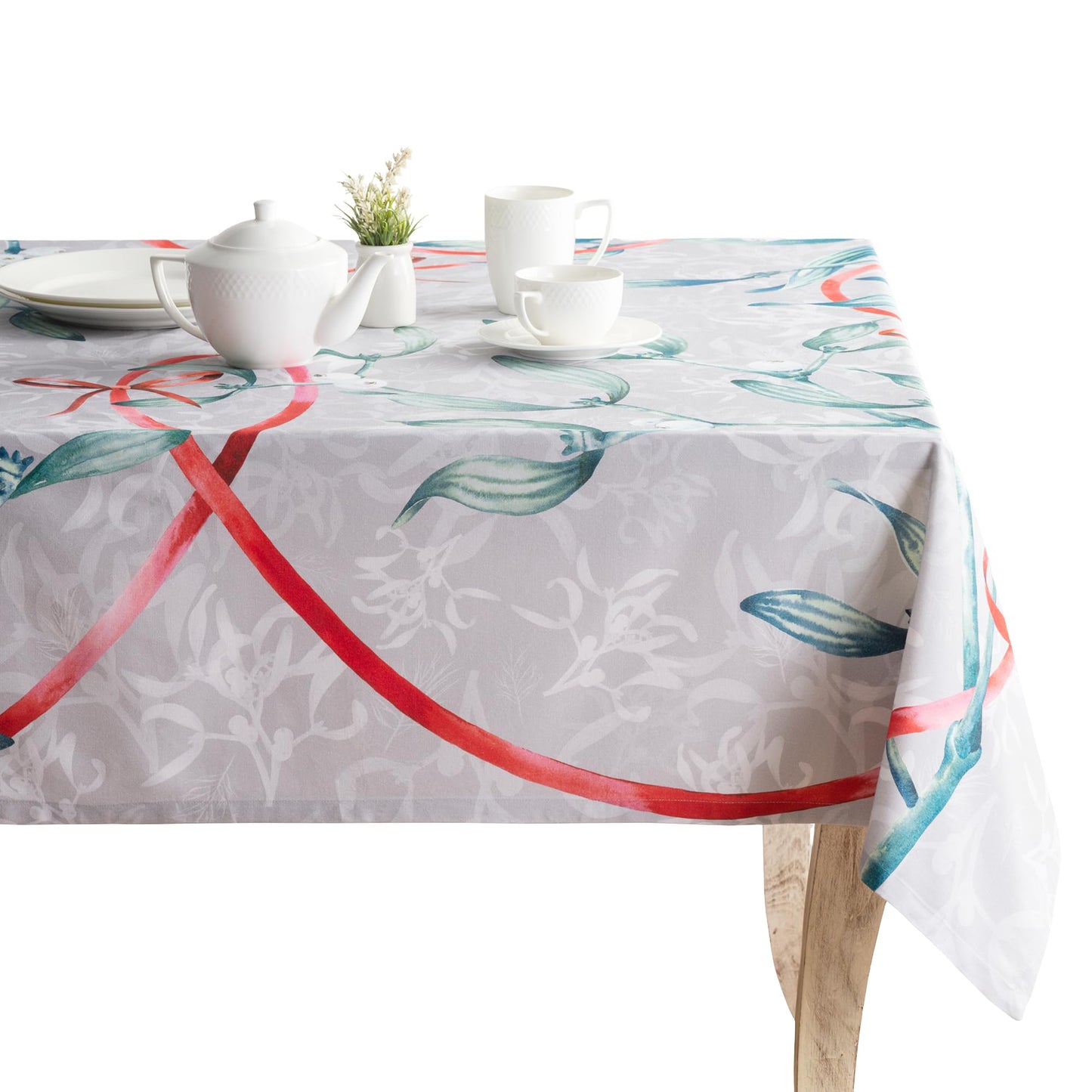 Maison d' Hermine Table Cloth Rectangle Table 100% Cotton 54 x 72 Inches Fall Tablecloth Reusable Everyday Use for Thanksgiving Christmas Decorations Dining Farmhouse Party (Enora)