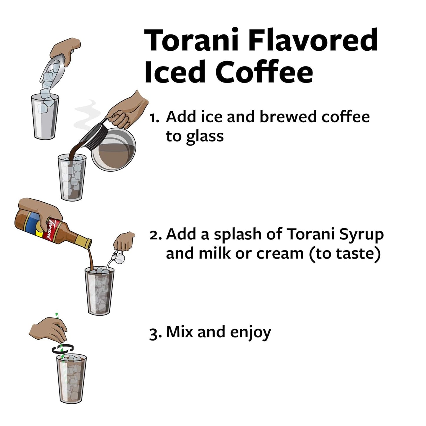 Torani Sugar Free Syrup Variety Pack - 25.4 Ounce Bottles (Set of 4) | Delicious Flavor Options