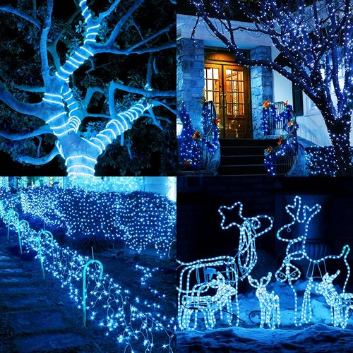 150Ft Led Rope Lights,1080 LEDs Waterproof Indoor Outdoor Party Decorative Lighting with 8 Modes,Connectable and Flexible Rope Lighting for Garden,Pool,Home,Bedroom (Blue, 150 Ft)