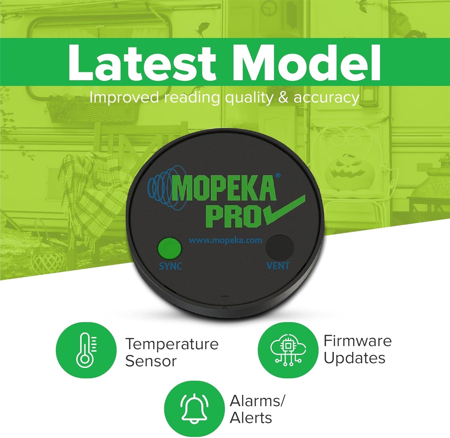 Mopeka Pro Check Universal Sensor - Bluetooth Ultrasonic Sensor for Propane Tanks - Ideal for Grills & Campers | Up to 250 Gallon Capacity