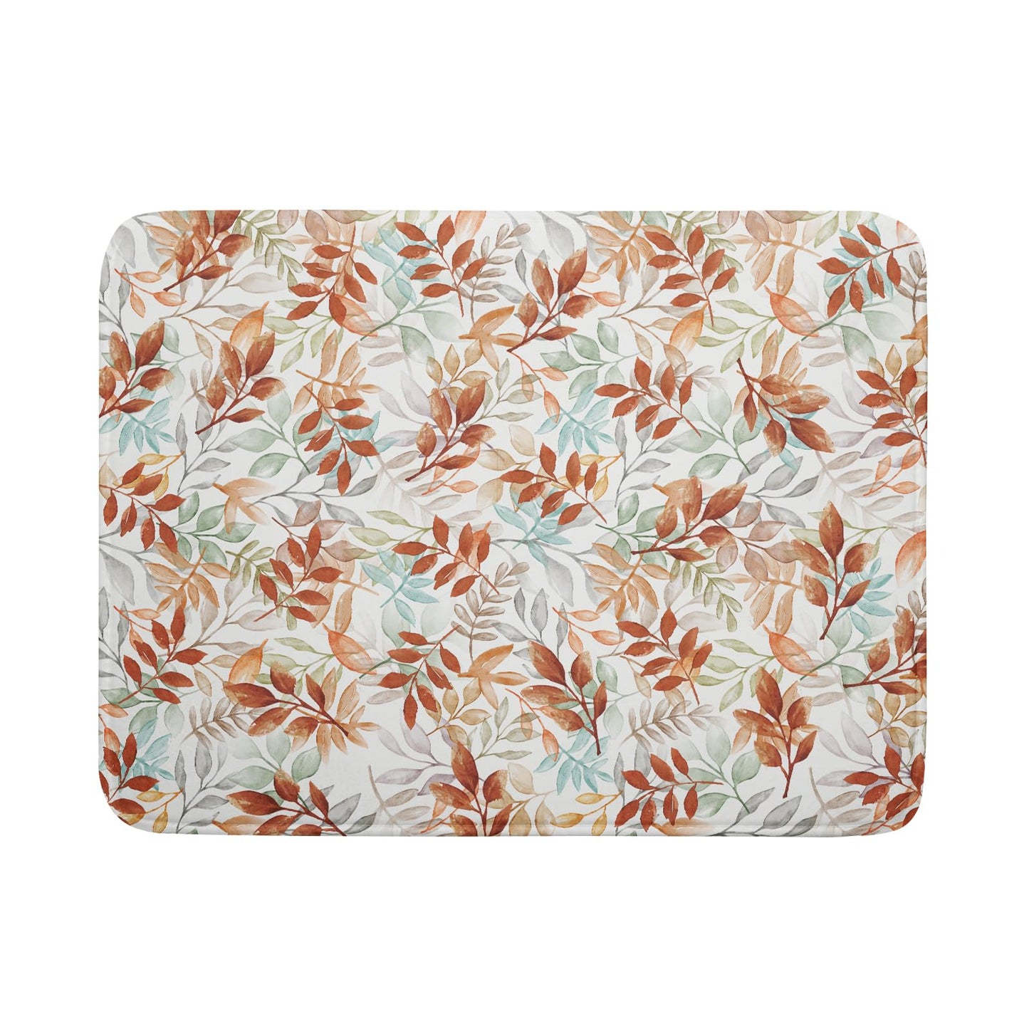 Fall Dish Drying Mat for Kitchen Counter 18x24 Burnt Orange Leaves Autumn Harvest Theme Thanksgiving Absorbent Reversible Microfiber Drying Mats Kitchen Countertop Protector Dishes Drainer Pad