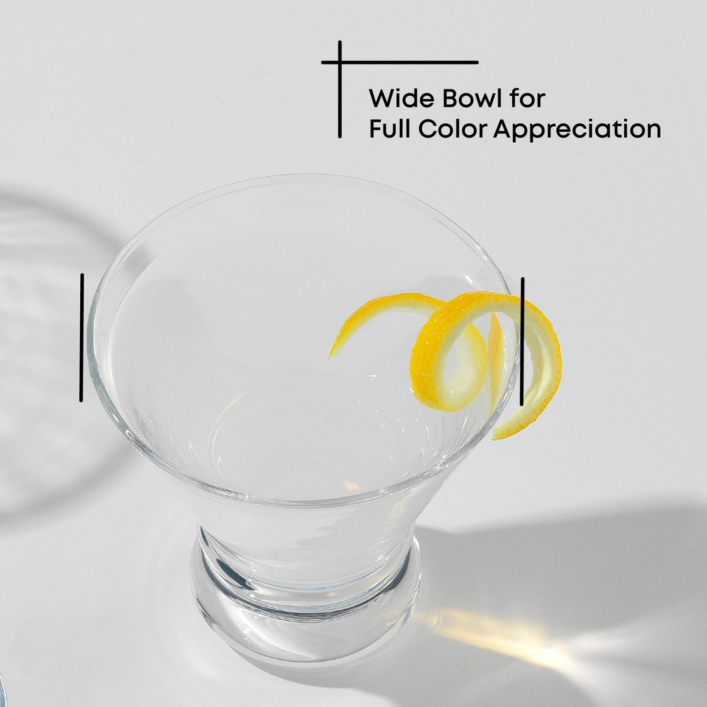 JoyJolt Afina Stemless Martini Glasses Set of 4, 8.5oz Liquor Drinking Glasses for Cocktail and Margarita, Bar Glass Cups, Glass Dessert Cups