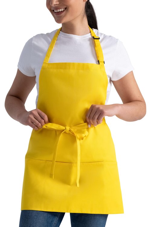 Chef Works Unisex Three Pocket Apron, Lemon, One Size