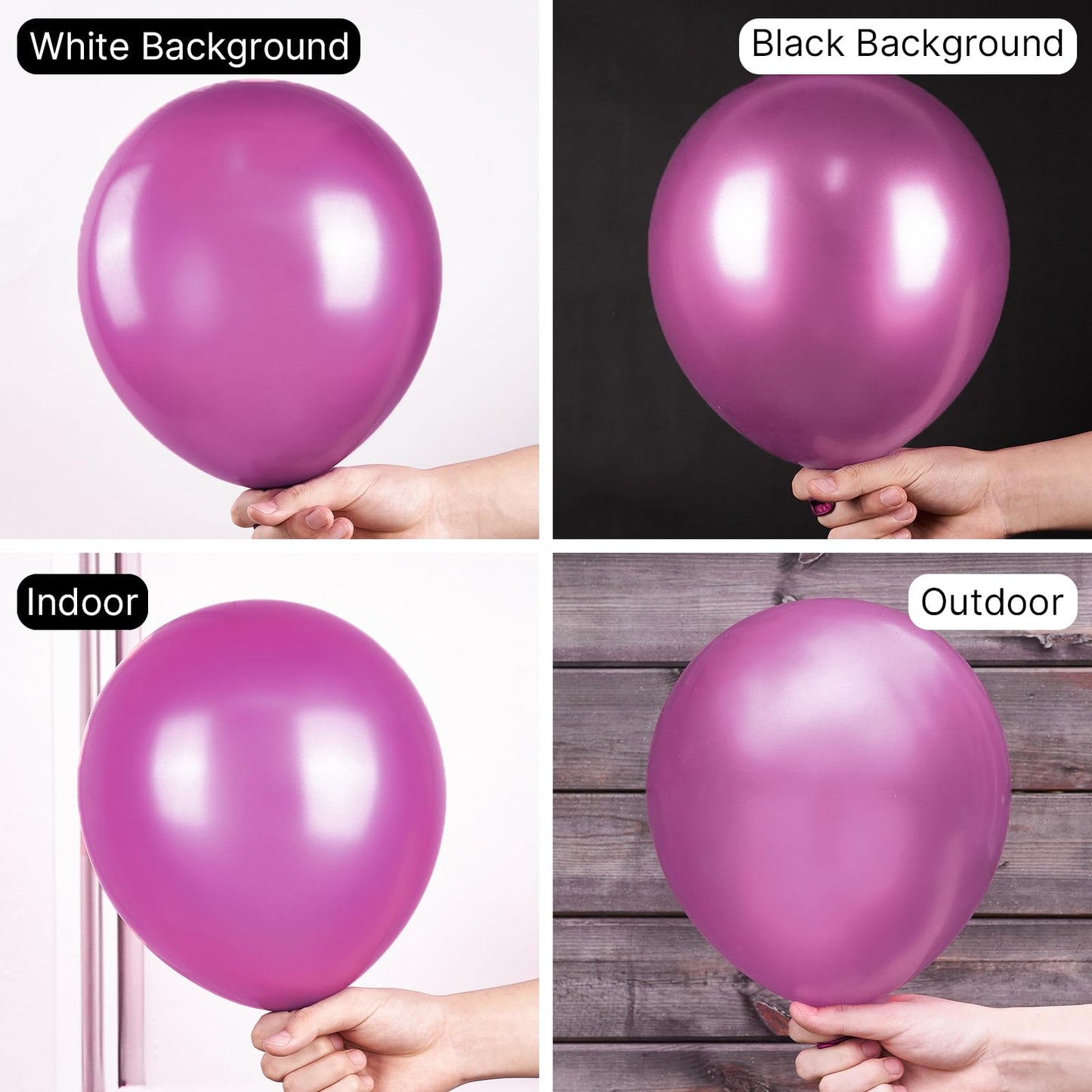 PartyWoo Hot Pink Balloons 50 pcs 12 Inch Pearl Magenta Fuchsia Dark Pink Latex Helium Balloons for Valentine's Day Baby Shower Bachelorette Bridal Shower Birthday Party Decorations Pink-Z308