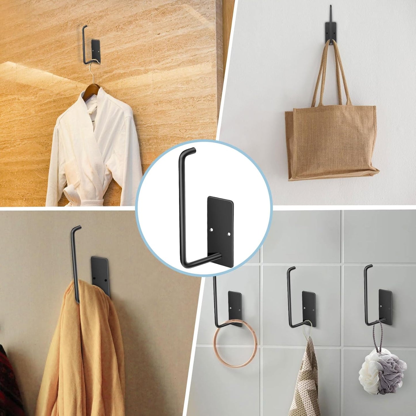 Stainless Steel Hat Racks by [Brand Name] - 2 Pack Adhesive Hooks for Wall | Holds Over 20 Baseball Caps
