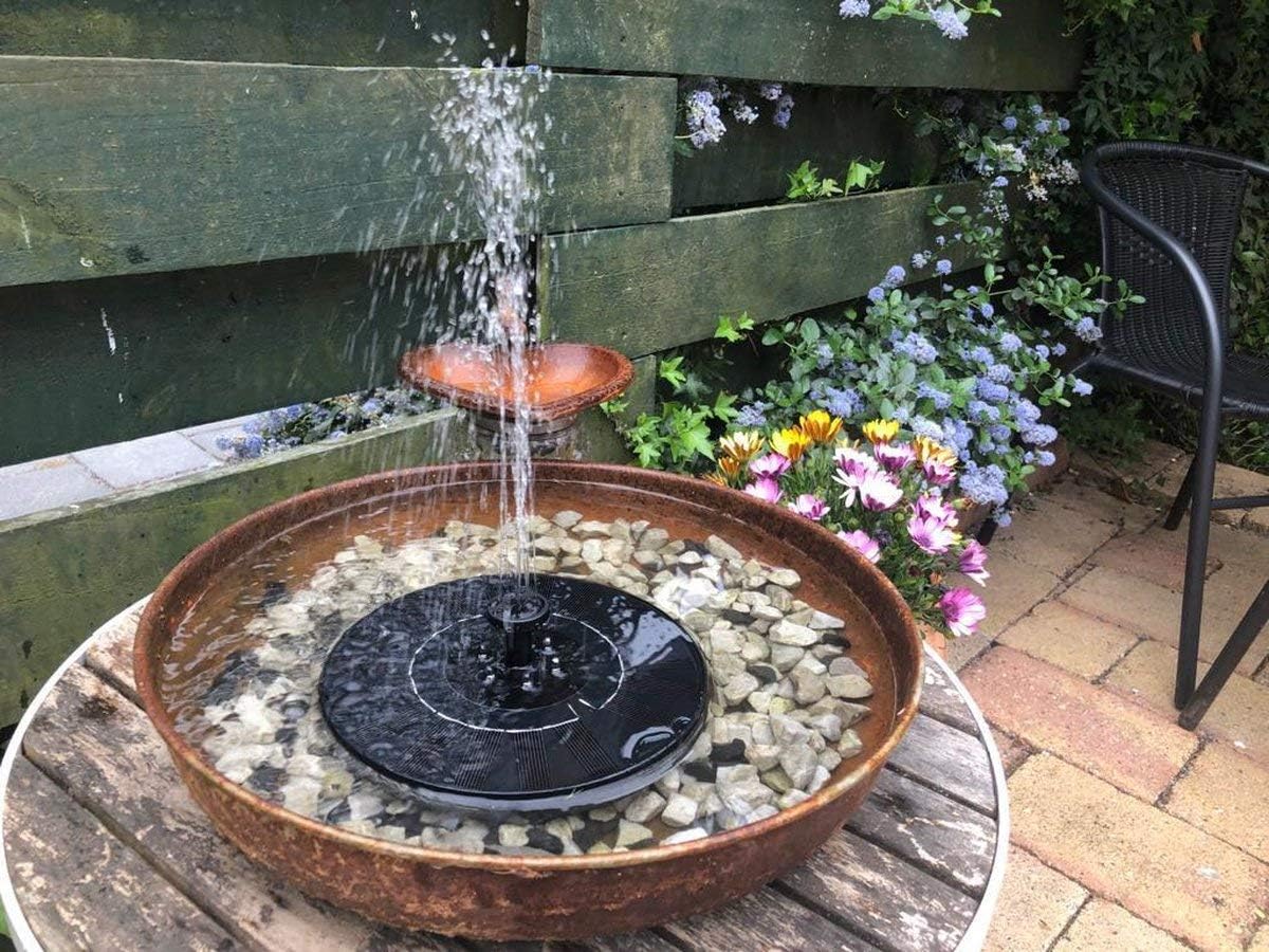 Solatec Solar Powered Fountain Pump - 1.4W Outdoor Bird Bath Water Pump for Garden & Pond