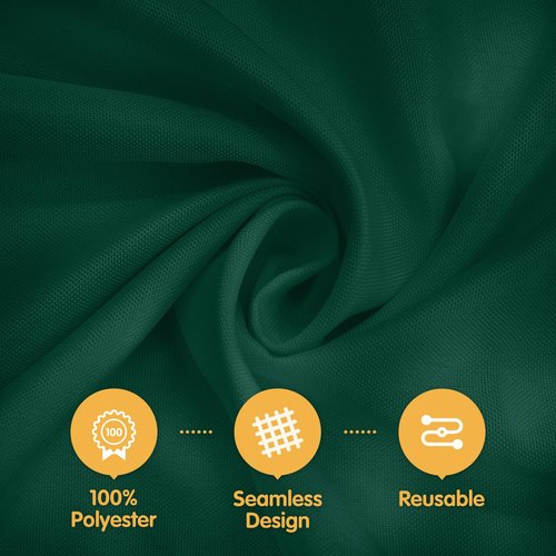 BRILLMAX 8 Pack Hunter Green Tablecloths 60 x 102 Inch for 6ft Rectangle Tables - 150 GSM Polyester Fabric, 15" Standard Drop, Water, Stain & Wrinkle Resistant Cloth Cover for Wedding Dining Buffet