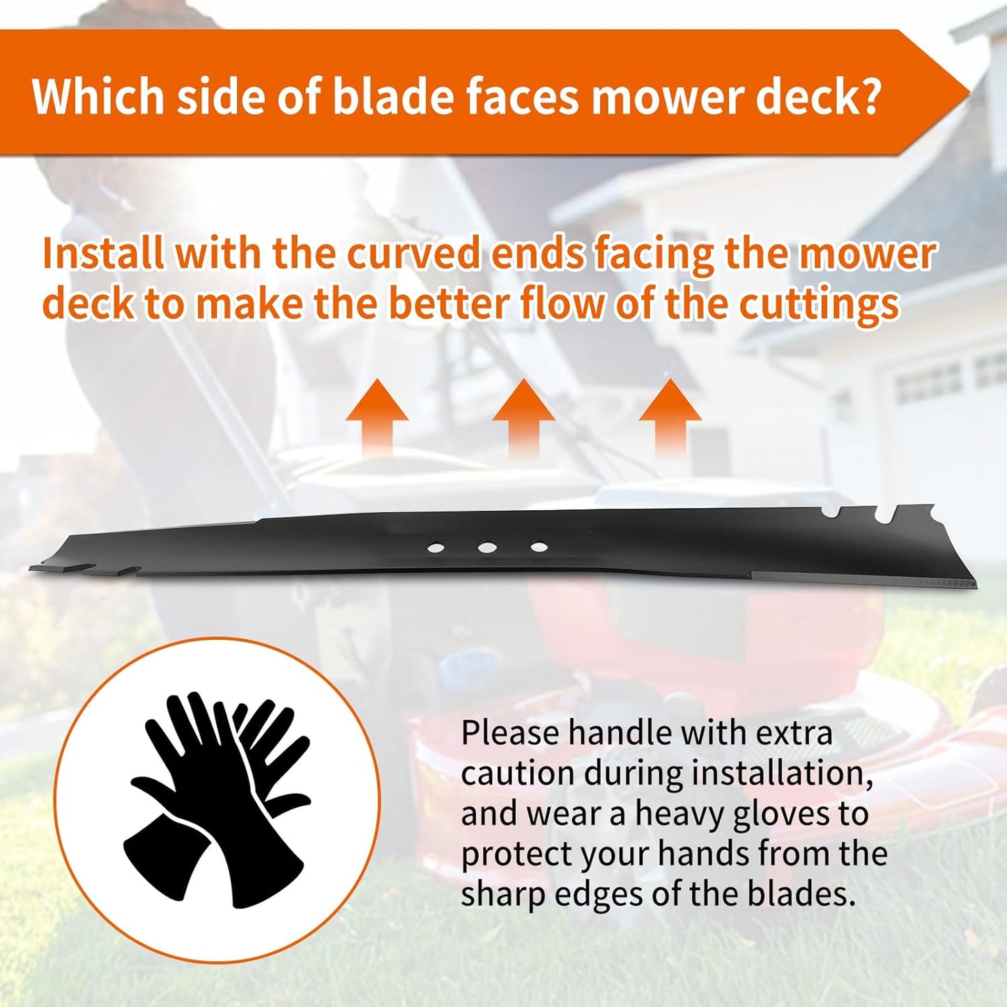 Toro Mulching Blades - 2 Pack Replacement Mower Blades for 22" Recycler Deck | Model 131-4547-03