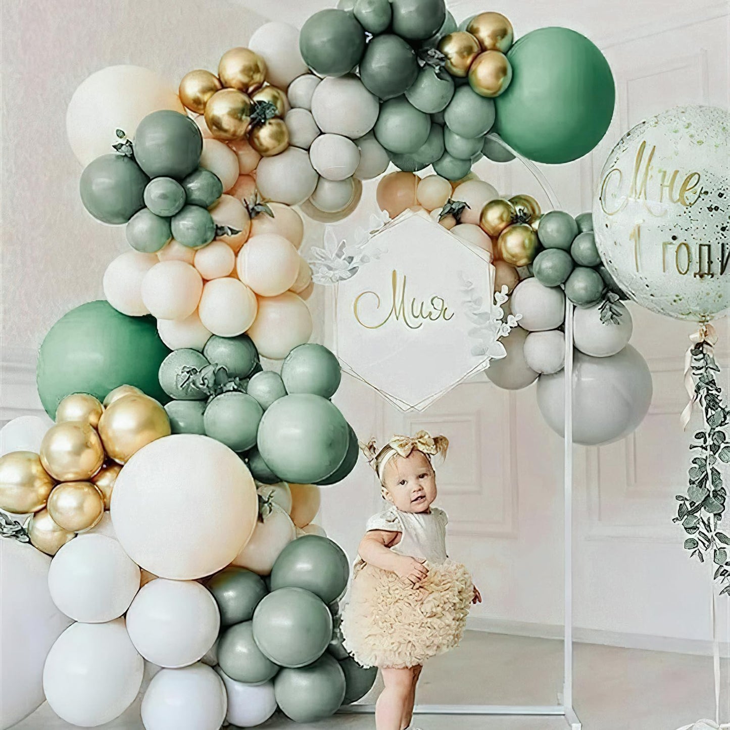 PartyWoo Dusty Green Balloons 50pcs 12 Inch Sage Olive Eucalyptus Green Boho Neutral Latex Helium Balloons for Baby Shower Wedding Jungle Dinosaur Themed Birthday Party Decorations Green-F35