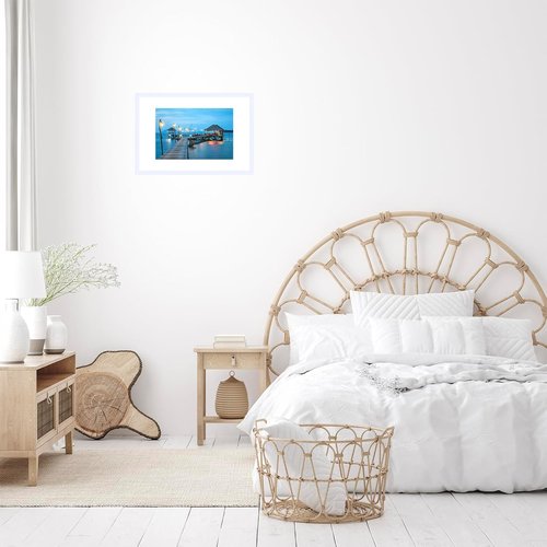 JCJMY 11x17 Picture Frame - White Frame with 8x10 Mat for Photos | Shatter-Resistant Plexiglass