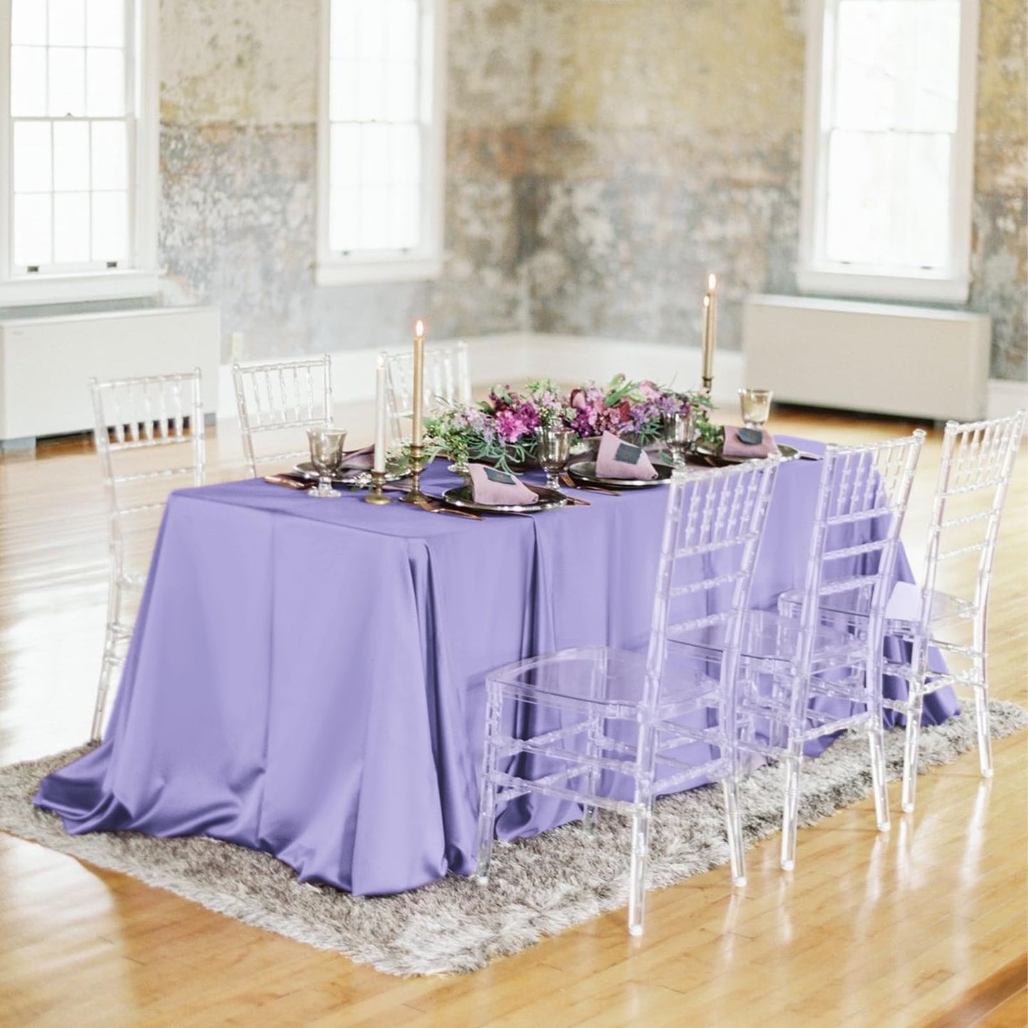 12 Pack Polyester Tablecloth 60 x 126 Inch Royal Blue Tablecloth for 8 Ft Rectangle Tables,Washable Fabric Table Covers Polyester Table Clothes for Wedding Parties Banque