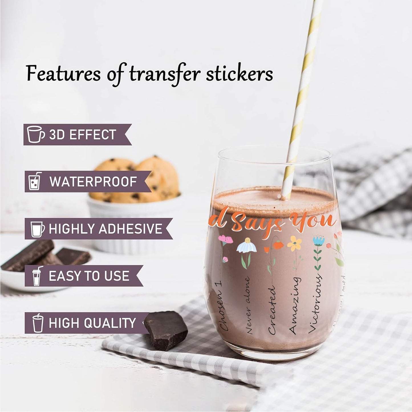 21pcs Cartoon Religious UV DTF Transfer Stickers for Glass Cups, Waterproof Decals, Plastic Self-Adhesive Labels for Bottles and Cups Decoration (Style1-21-Sheet)