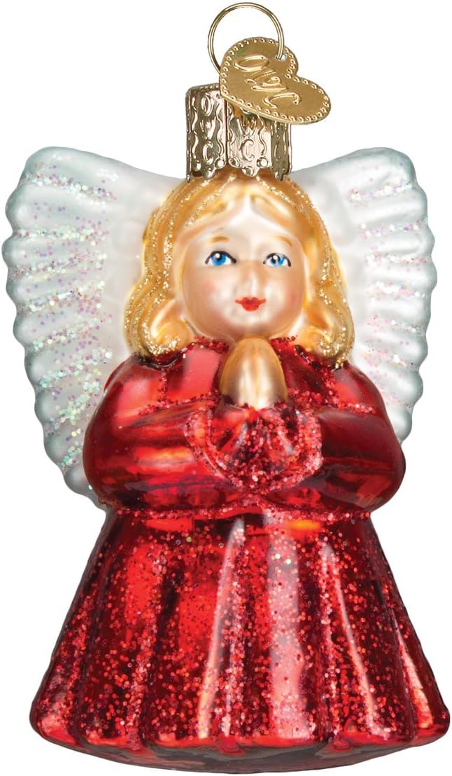 Baby Angel Glass Blown Ornament - Old World Christmas Tree Decor