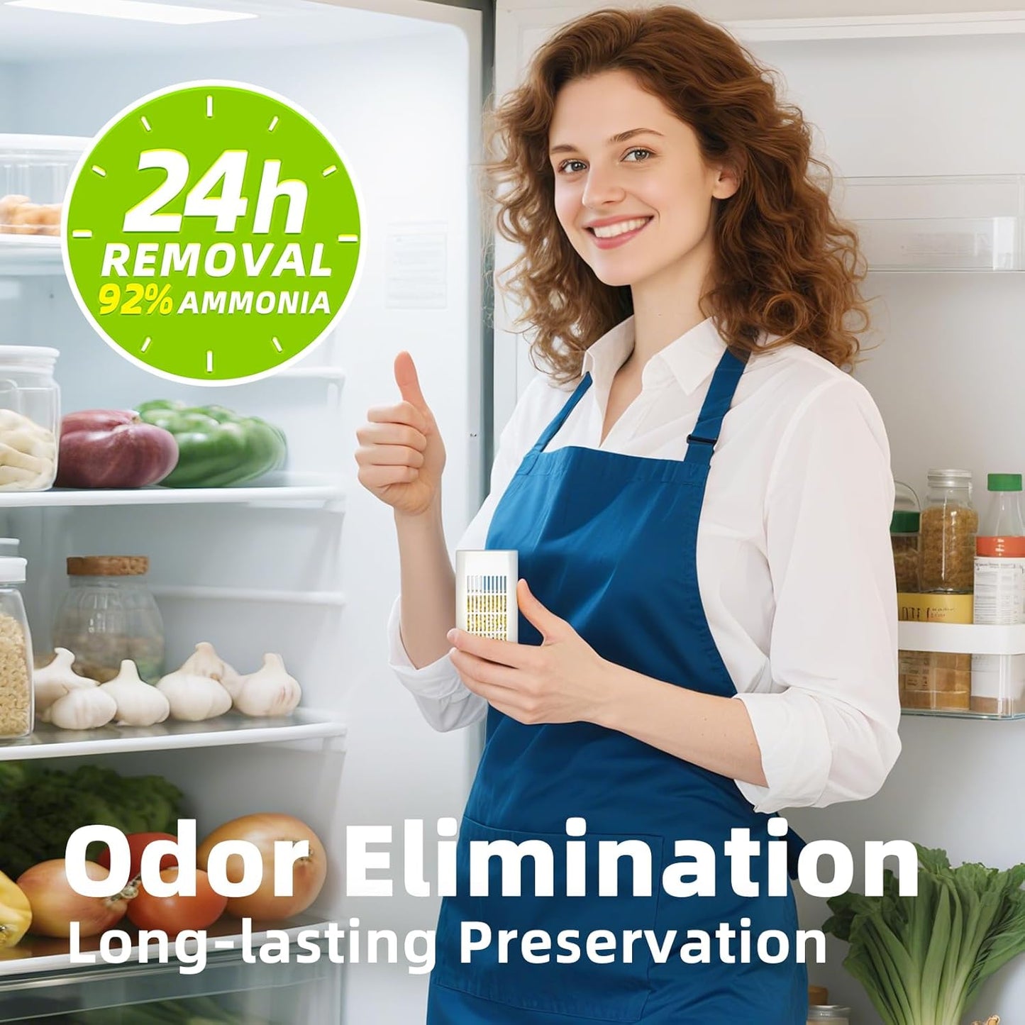 Regine Switzerland Refrigerator Deodorizer - Long-Lasting Odor Eliminator for Freshness | 12-Month Supply