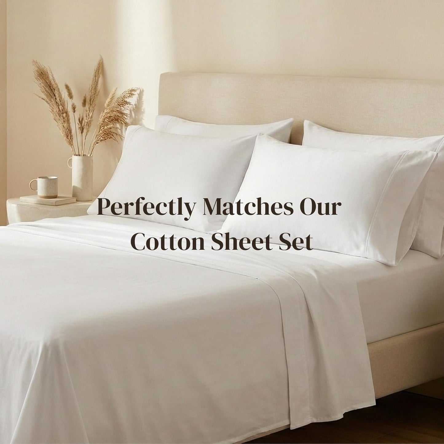 Beckham Hotel Collection Pillowcases - Queen Size Set of 2 | Silky Smooth 500TC Cotton Sateen, Cool Touch, White