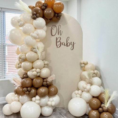 Brown Latex Balloons - 12 Inch | 50 Pack for Birthday, Baby Shower, Wedding & Party Decorations