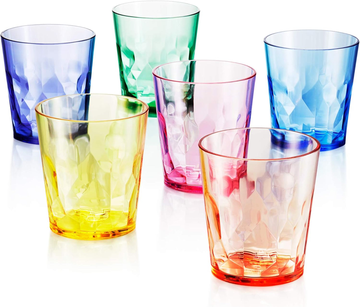 Scandinovia 13oz Unbreakable Drinking Glasses Set of 6 | Premium Super Grade Acrylic - Dishwasher Safe