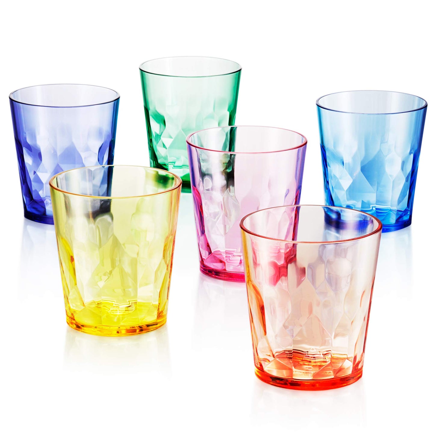 SCANDINOVIA - 13oz Unbreakable Premium Drinking Glasses Set of 6 - Made in Japan - Super Grade Acrylic Plastic - Perfect for Gifts - Dishwasher Safe - Cups Reusable Drinkware Tumblers Kids