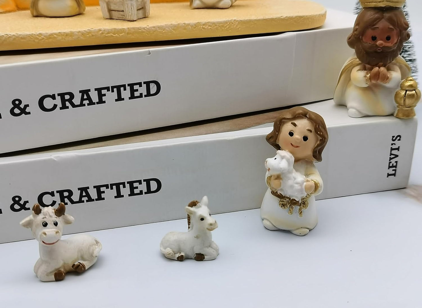 Miniature Holy Family Nativity Figurine - 2.56 Inch Tabletop Christmas Decoration